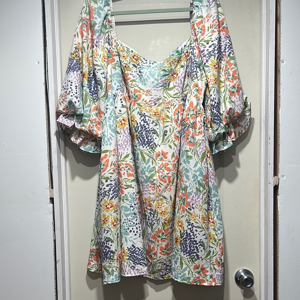 Floral Puff Sleeve Dress